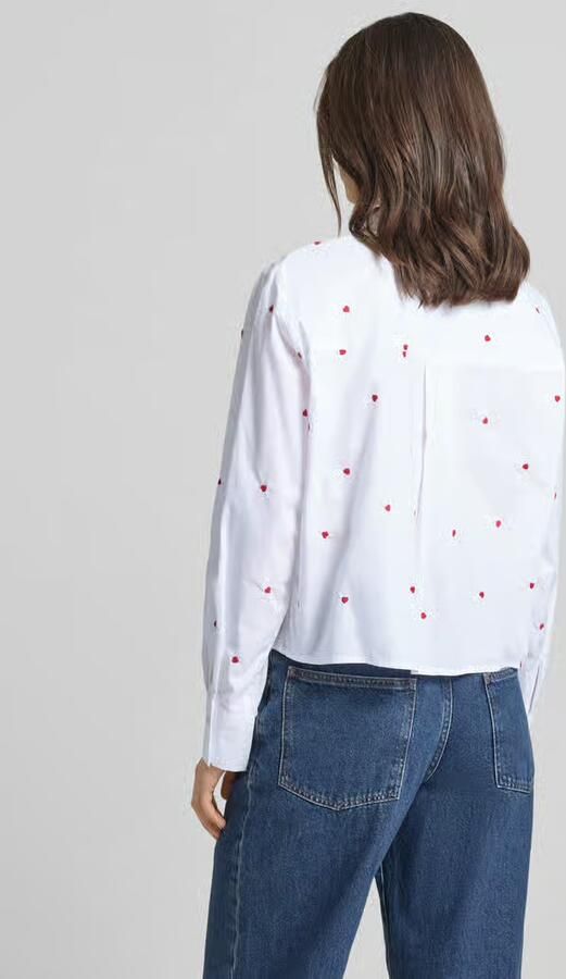 Tom Tailor Denim boxy fit overhemdblouse van puur katoen