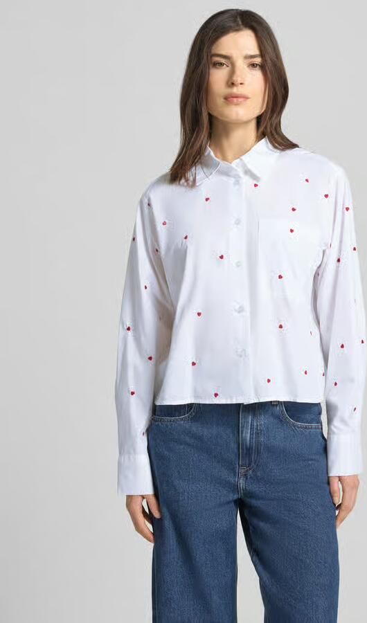 Tom Tailor Denim boxy fit overhemdblouse van puur katoen - Foto 4