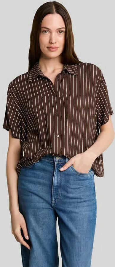 Tom Tailor Denim boxy fit vrijetijdsoverhemd van pure viscose - Foto 3
