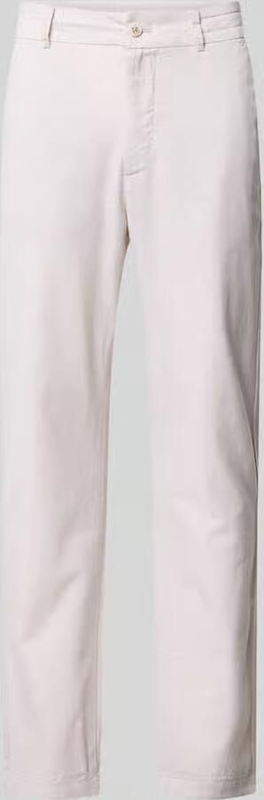 Tom Tailor Denim broek met rechte pijpen van mix van katoen en linnen - Foto 2