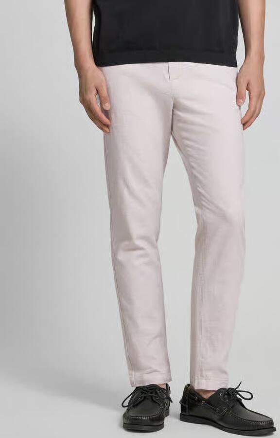 Tom Tailor Denim broek met rechte pijpen van mix van katoen en linnen - Foto 3