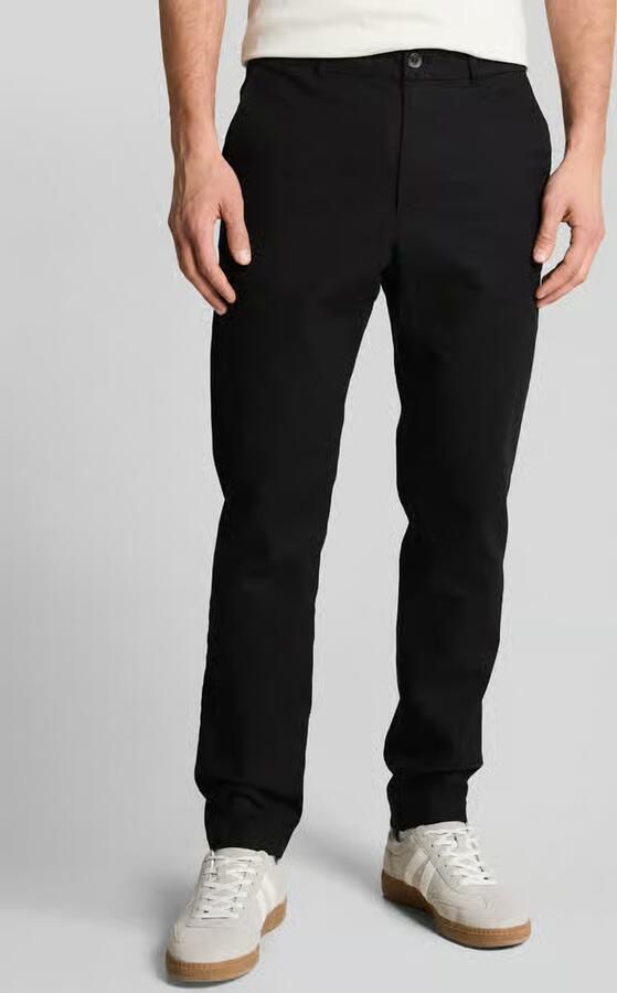 Tom Tailor Denim broek met rechte pijpen van mix van katoen en linnen - Foto 2