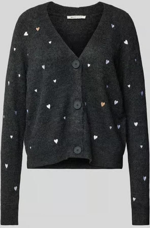 Tom Tailor Denim Comfort fit gebreid jack met geborduurd hart - Foto 2