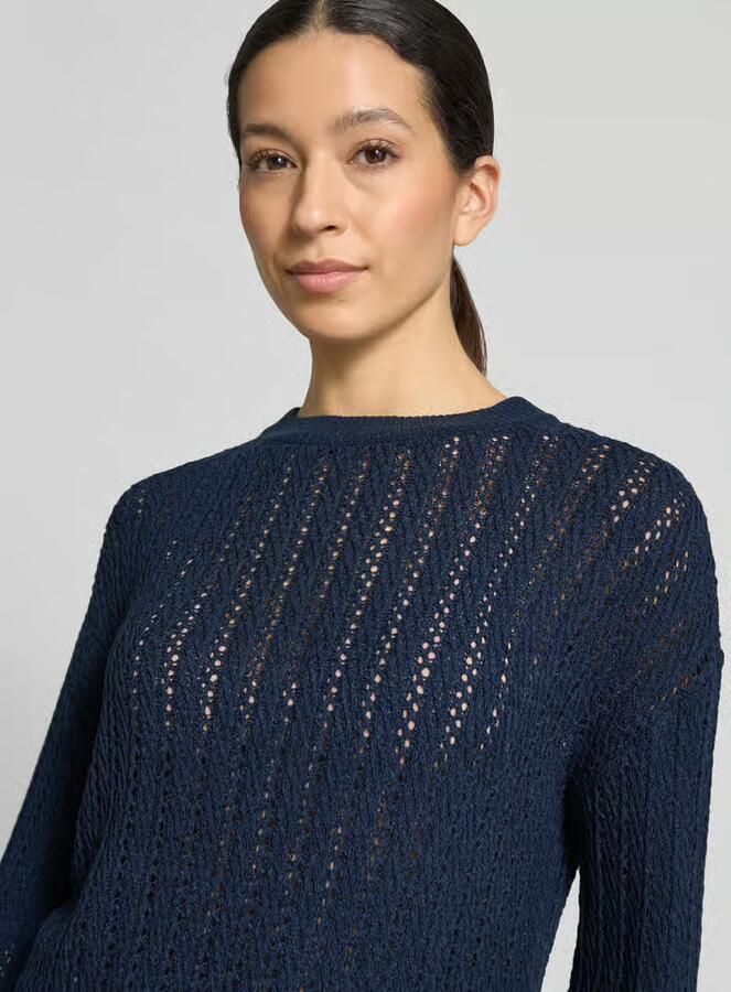 Tom Tailor Denim Comfort fit gebreide pullover in semi-transparante look
