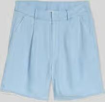 Tom Tailor Denim Dames stoffen shorts van lyocell met kanten boord