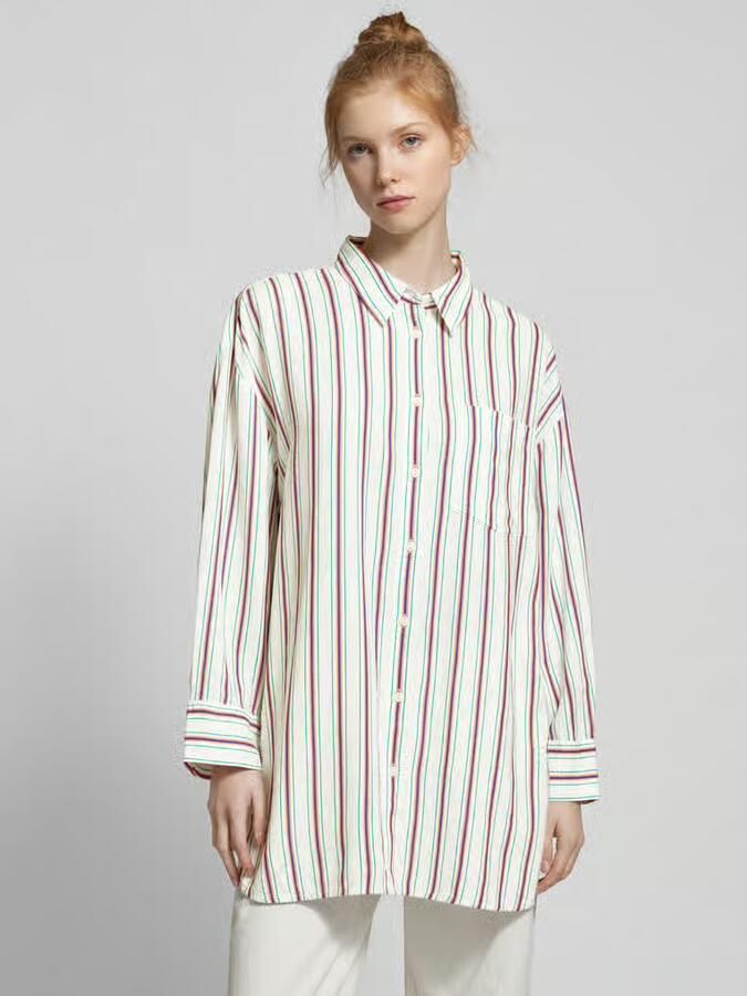 Tom Tailor Denim Lange blouse met gestreept patroon - Foto 2