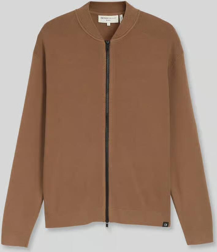Tom Tailor Denim Gebreid jack met ritssluiting-opstaande kraag