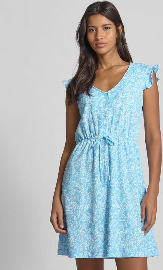 Tom Tailor Denim Getailleerde midi-jurk met all-over motief - Foto 2