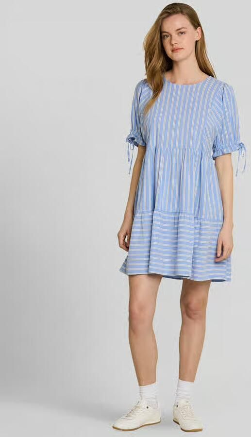 Tom Tailor Denim Jurk van katoenmix met paillettendetails - Foto 2