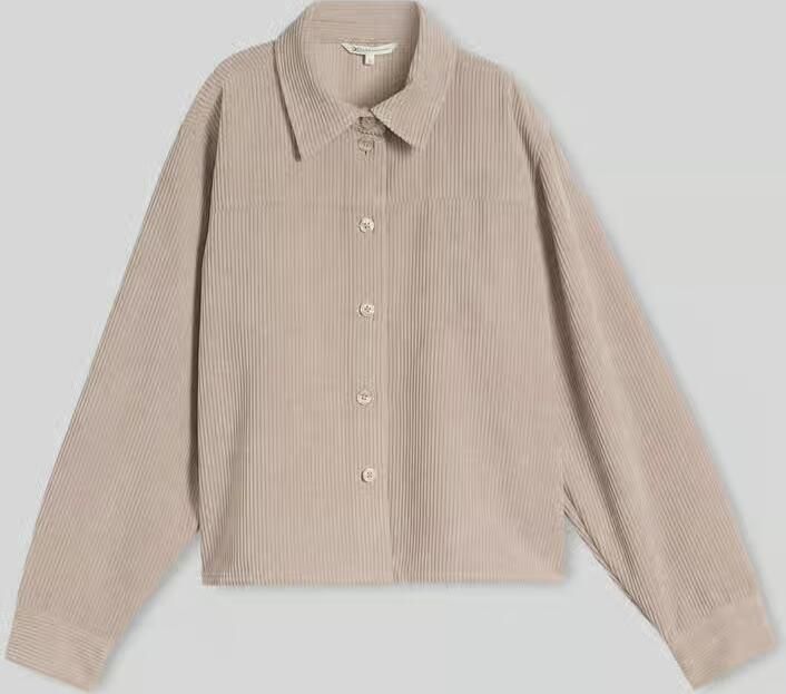 Tom Tailor Denim Kort cord overhemd met structuurlook