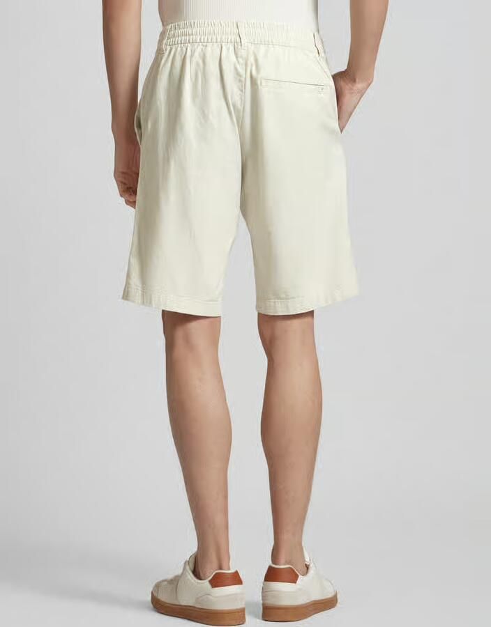 Tom Tailor Denim Korte regular fit linnen broek met achterzak