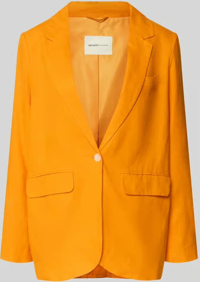 Tom Tailor Denim Linnen blazer met reverskraag