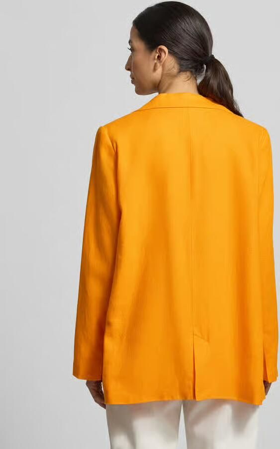 Tom Tailor Denim Linnen blazer met reverskraag - Foto 3