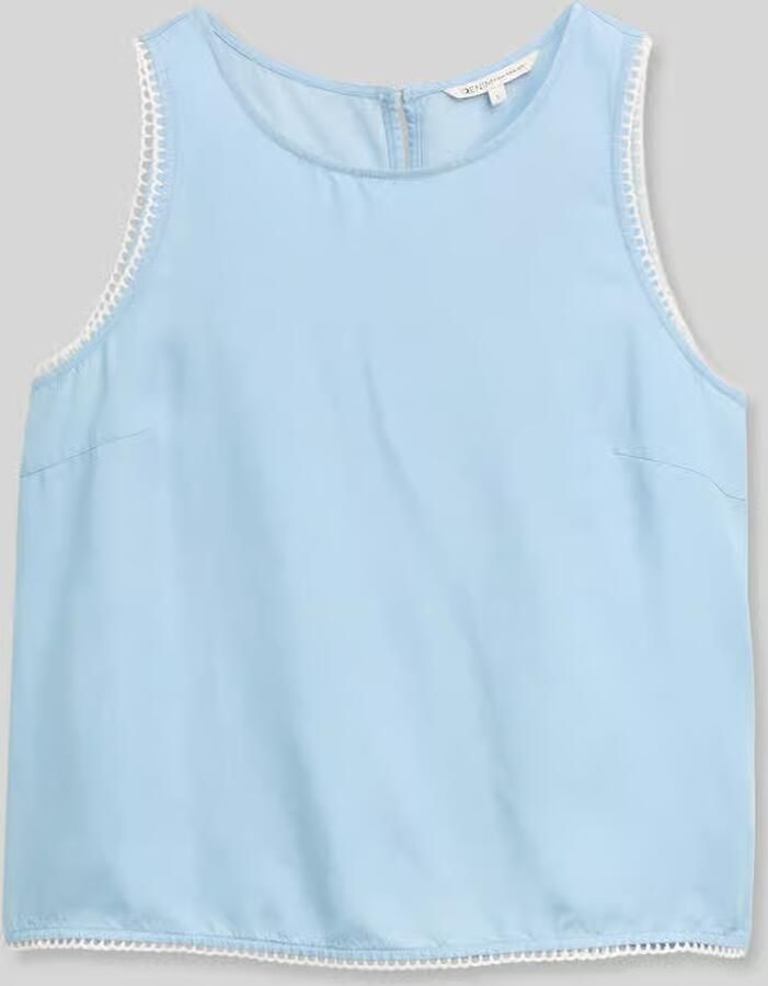 Tom Tailor Denim loose fit blousetop met gehaakte kant-details - Foto 2