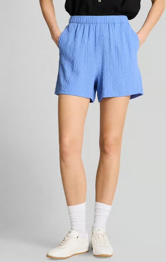 Tom Tailor Denim loose fit stoffen short van viscosemix - Foto 2