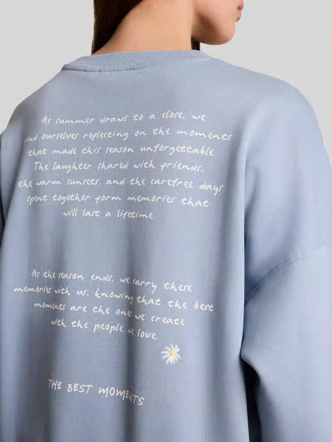 Tom Tailor Denim Loose fit sweatshirt van puur katoen