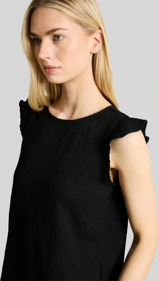 Tom Tailor Denim Loose fit top in crinkle-look