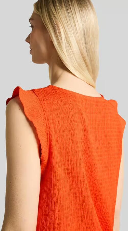Tom Tailor Denim Loose fit top in crinkle-look