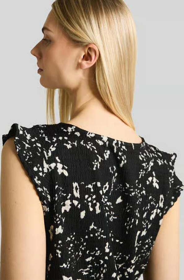 Tom Tailor Denim Loose fit top in crinkle-look