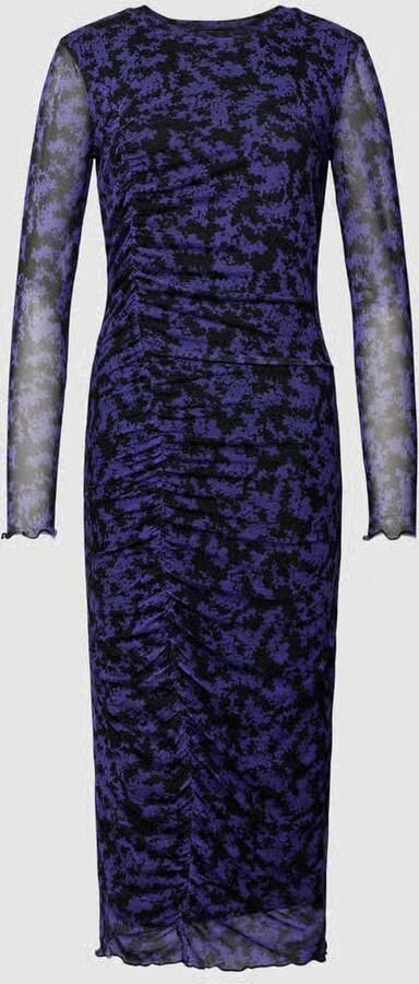 Tom Tailor Denim Midi-jurk met all-over motief model 'Gathering'