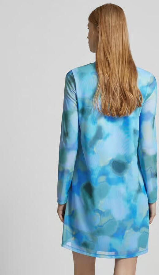 Tom Tailor Denim Mini-jurk met ronde hals