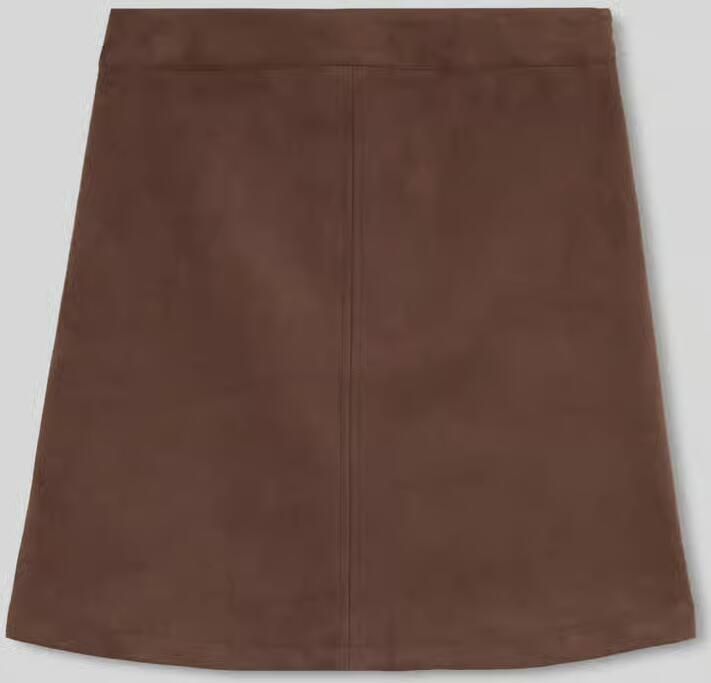 Tom Tailor Denim Mini-rok in velourslook met a-lijn-silhouet