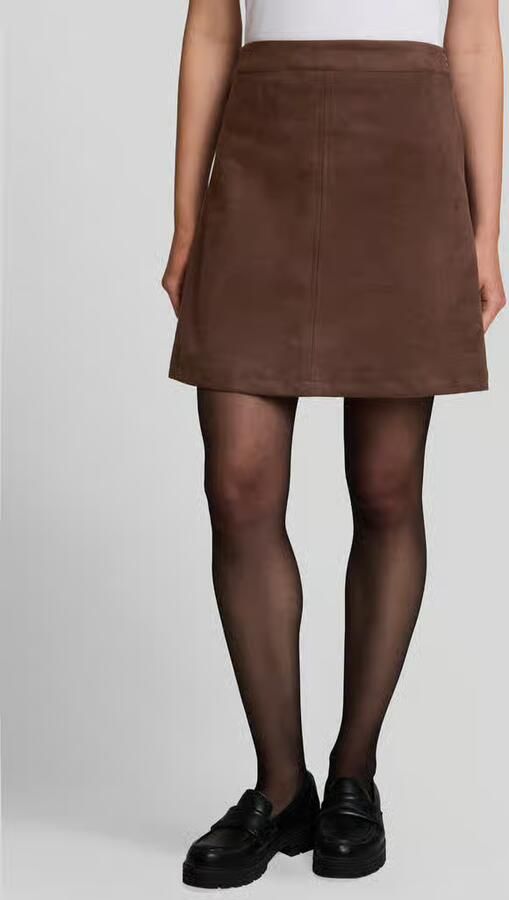 Tom Tailor Denim Mini-rok in velourslook met a-lijn-silhouet - Foto 3