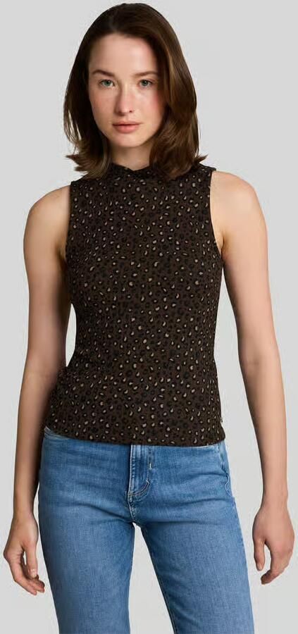 Tom Tailor Denim Slim fit blousetop van viscosemix - Foto 2
