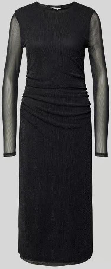 Tom Tailor Denim Nauwsluitende midi jurk van mesh met glitterdetails - Foto 2