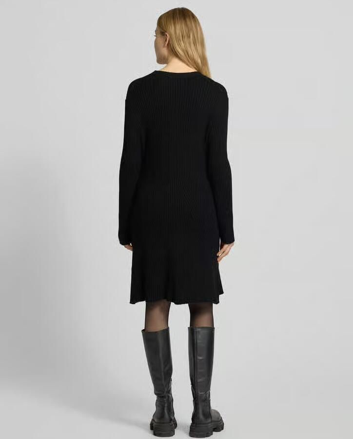 Tom Tailor Denim Nauwsluitende tricotjurk van viscosemix - Foto 3