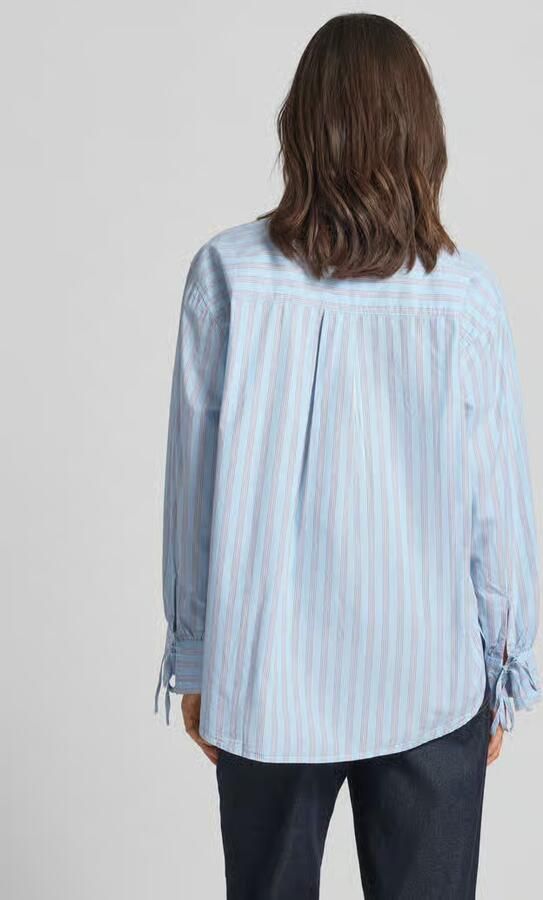 Tom Tailor Denim Oversized overhemdblouse van puur katoen