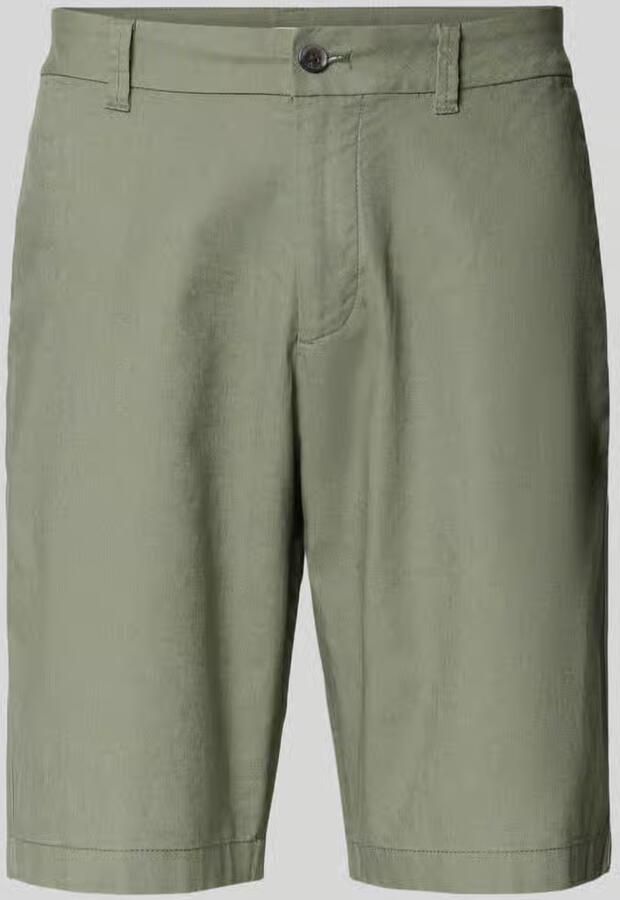 Tom Tailor Denim regular fit bermuda van mix van linnen en katoen - Foto 2