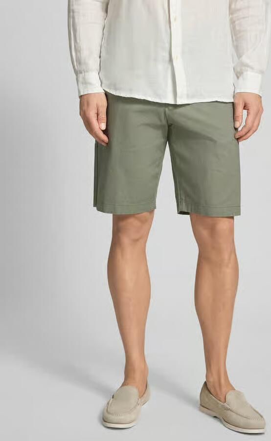 Tom Tailor Denim regular fit bermuda van mix van linnen en katoen - Foto 3