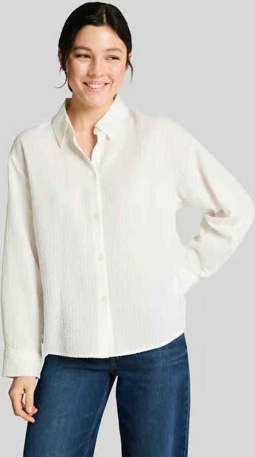 Tom Tailor Denim Regular fit Blouse met lange mouwen van Katoenmix - Foto 2