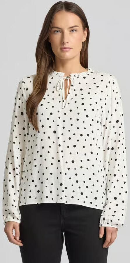 Tom Tailor Denim Regular fit blouse met lange mouwen van pure viscose - Foto 2