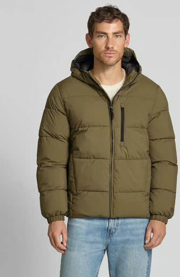 Tom Tailor Denim Gewatteerd regular fit jack met capuchon - Foto 4