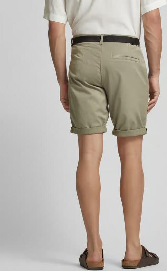 Tom Tailor Denim Regular fit chinoshorts met riem