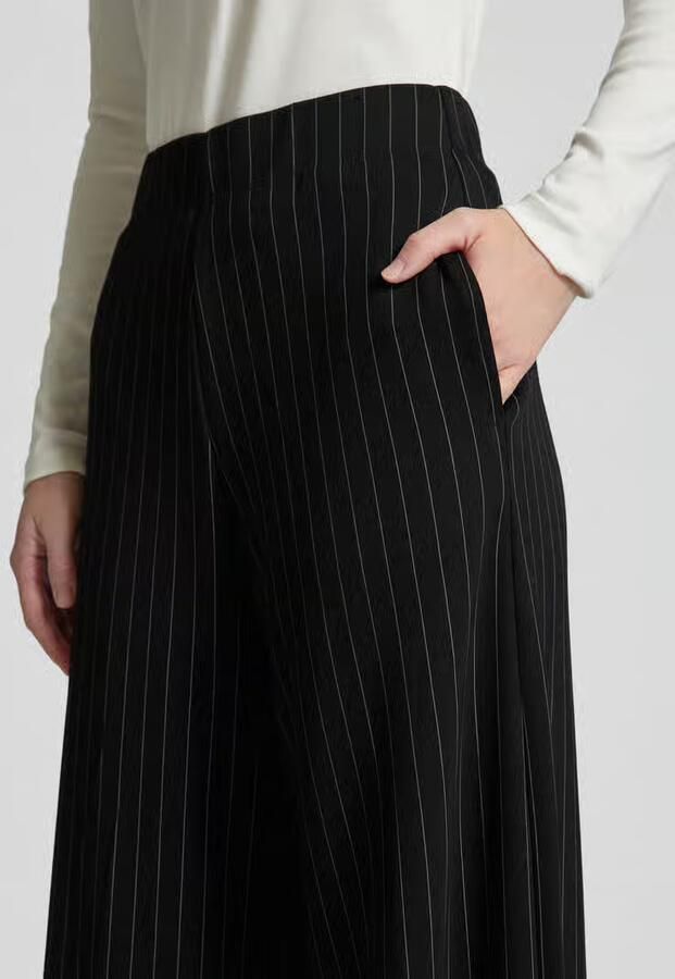 Tom Tailor Denim Regular fit culotte met krijtstreep