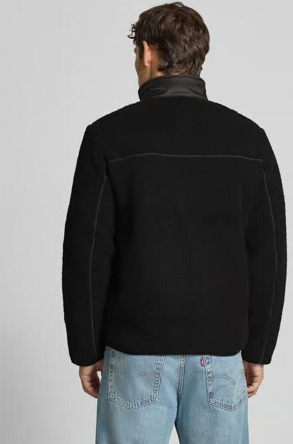 Tom Tailor Denim Regular fit jack van teddybont met opstaande kraag