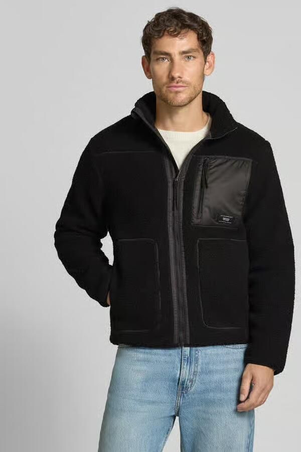 Tom Tailor Denim Regular fit jack van teddybont met opstaande kraag - Foto 2