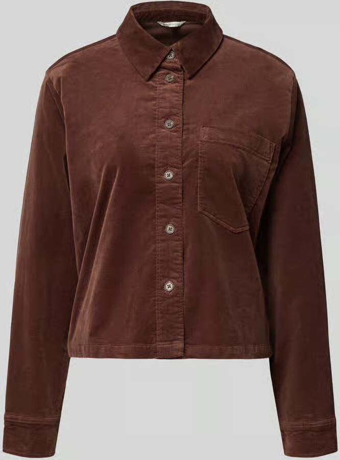 Tom Tailor Denim Regular fit fluwelen overhemd van katoenmix