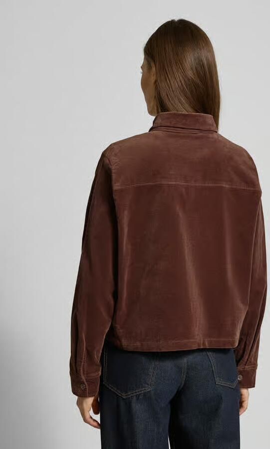Tom Tailor Denim Regular fit fluwelen overhemd van katoenmix