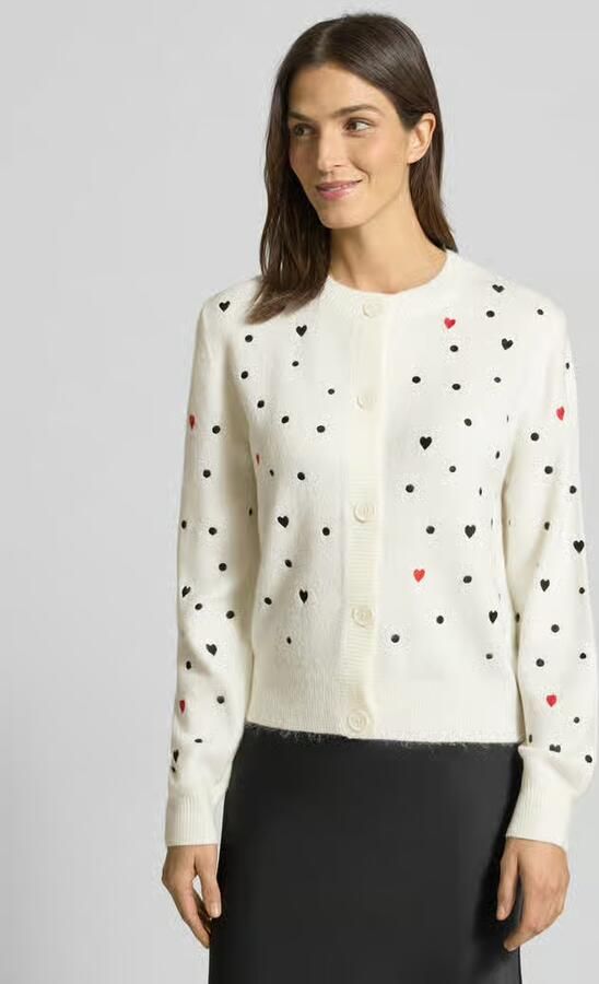 Tom Tailor Denim Regular fit gebreid jack met borduursels - Foto 3