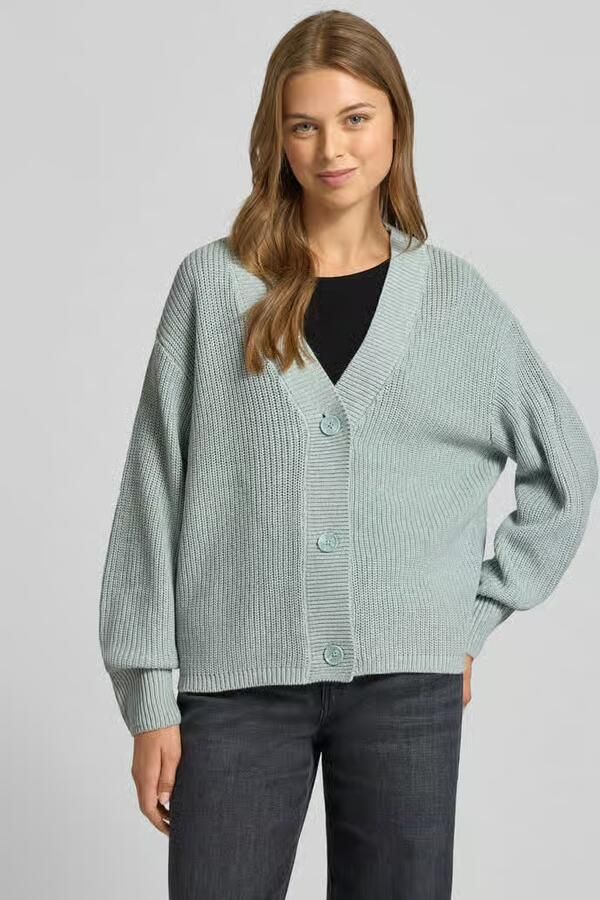 Tom Tailor Denim Cardigan met breistructuur en knoopsluiting - Foto 4