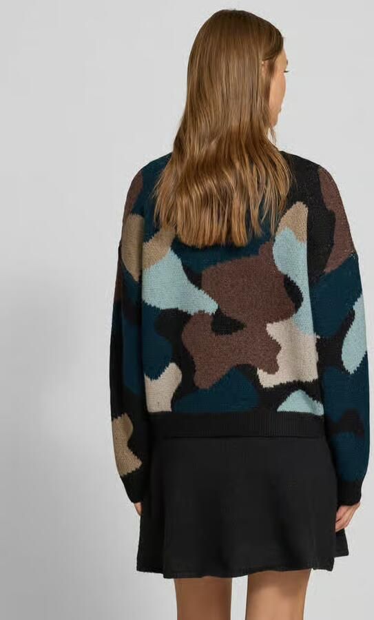 Tom Tailor Denim Regular fit gebreide pullover met all-over motief