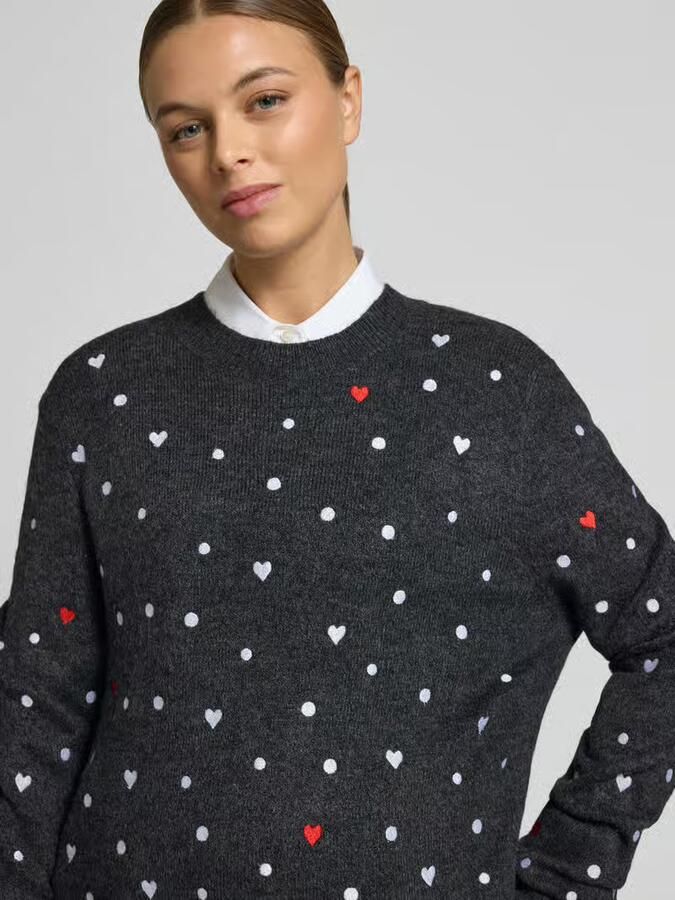 Tom Tailor Denim Regular fit gebreide pullover met borduursels - Foto 3