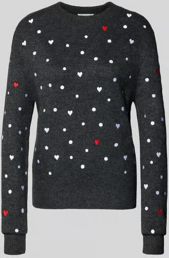 Tom Tailor Denim Regular fit gebreide pullover met borduursels - Foto 6