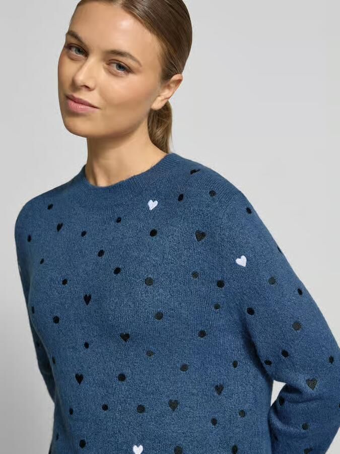 Tom Tailor Denim Regular fit gebreide pullover met borduursels - Foto 2