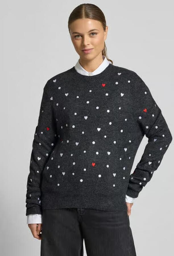 Tom Tailor Denim Regular fit gebreide pullover met borduursels - Foto 6