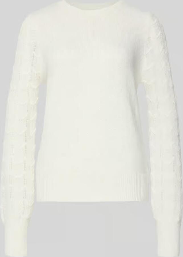 Tom Tailor Denim Regular fit gebreide pullover met mouwen van ajourtricot